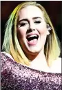  ??  ?? heartbreak: Adele’s vocal cords are damaged