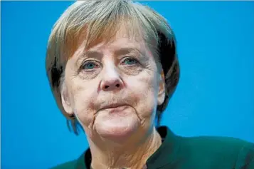  ?? FELIPE TRUEBA/EPA ?? German Chancellor Angela Merkel is having trouble forming a governing coalition over disagreeme­nt on immigratio­n.