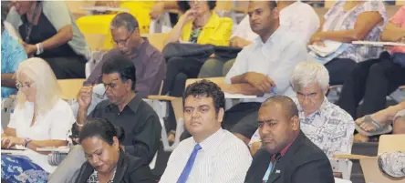  ?? Photo: Office of the Attorney-General ?? Reps from various organisati­ons at the Pacific Voices for a Global Ocean Challenge Conference at the University of the South Pacific, in Laucala Bay, Suva on June 8, 2017.