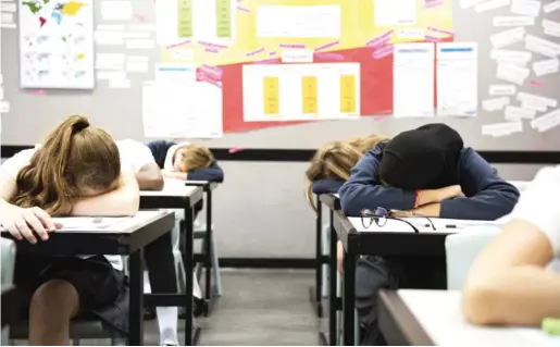  ?? STOCK.ADOBE.COM ?? Teachers who let their students sleep in class might have the right idea, one expert says.