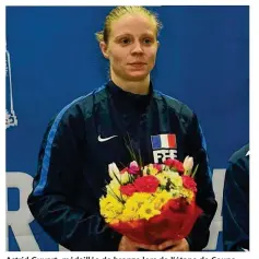  ??  ?? Astrid Guyart, médaillée de bronze lors de l’étape de Coupe du monde de Gdansk (Pologne).