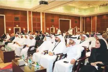 ?? ?? Ahmad Al Nuaimi and Dr Nahed Monsef and other officials attended the workshop yesterday.