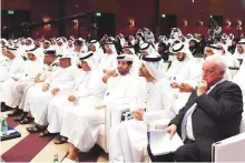  ?? Abdul Rahman/Gulf News ?? Delegates at the opening of ‘Media Forum 2018 - Media Framework Against Risk’ in Abu Dhabi.