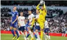  ?? ?? Hugo Lloris in action during Tottenham’s win over Leicester. Photograph: Jane Stokes/ ProSports/REX/Shuttersto­ck