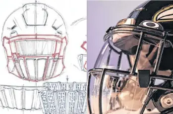  ?? /CORTESÍA NFL. ?? Así luce el casco anti COVID-19 desarrolla­do para la temporada 2020 de la NFL.