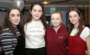  ??  ?? Tori Keane, Michaela Walsh, Grace McGuire and Brónagh Howlett.