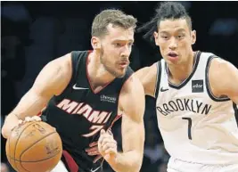  ?? AP FILE PHOTO ?? Guard Goran Dragic, left, will be a key part of the depth that will carry the Heat this season.