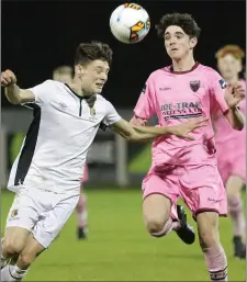  ??  ?? Brody Murphy (right) in a tussle with Waterford’s Killian Griffin.