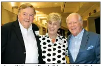  ??  ?? Larry Walton and Brenda Scisson with Ray Tucker attend a January University of Arkansas at Little Rock event. Scisson says her best home-cooked meal is a chicken and rice dish. “It’s a Campbell’s soup ad and recipe that I clipped from a magazine years ago.”