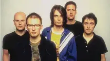  ?? Jim Steinfeldt/Getty Images ?? Rock band Radiohead poses for a portrait at Capitol Records during the release of their album “OK Computer” in Los Angeles, Calif., on June 12, 1997.