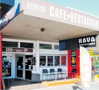  ??  ?? Kava licensed caf, bar and restaurant, establishe­d over 20 years ago, is well known to Waihi locals and visitors.