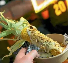  ?? SUPPLIED ?? Hoy Pinoy’s grilled corn is a new treat for Christchur­ch.