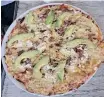  ?? ?? BACON, feta and avo pizza.