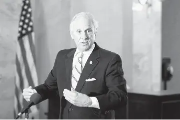  ?? JEFFREY COLLINS/AP ?? Although Congress just sweetened the incentives for states to extend Medicaid insurance coverage, South Carolina Gov. Henry McMaster remains firmly opposed to the health program’s expansion.