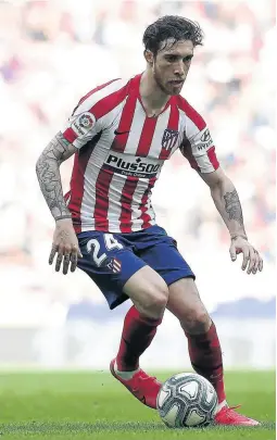  ?? /GONZALO ARROYO MORENO/GETTY IMAGES ?? Sime Vrsaljko of Atletico Madrid tested positive for Covid-19.