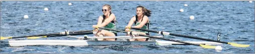  ?? JASON MALLOY/THE GUARDIAN ?? Molly Rainnie, left, and Caroline Tweel competed in the double sculls rowing event Tuesday at the Canada Games.