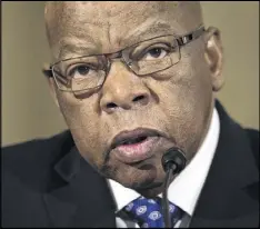  ??  ?? Rep. John Lewis, D-Ga., says he will skip next week’s inaugurati­on of Donald Trump, joining several other Democrats who have decided to boycott the event.