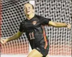  ?? Jenn March / Special to the Times Union ?? Bethlehem's Claire Hutton had a school-record 37 goals and 18 assists in her second varsity year.