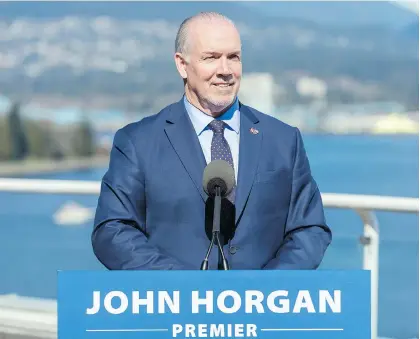  ?? GOVERNMENT OF B.C. ?? In the new book Matter of Confidence, authors Rob Shaw and Richard Zussman document how Premier John Horgan came around on his own electabili­ty. “They are going to rip me to pieces because I am the angry guy,” he once told NDP insiders.