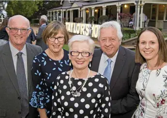  ??  ?? Celebratin­g Taylor’s Removals’ 100 years are (from Franzmann, Gerry Franzmann and Jemma Tremlett. left) Peter McInnes, Yvonne McInnes, Cherylee