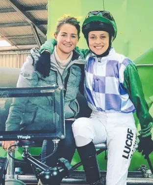  ?? Picture: MIKE BATTERHAM ?? Michelle Payne and Teresa Palmer on the Ride Like A Girl set, and below, cinematogr­apher John Seale and wife Louise Seale with actors Rachel Ward and Bryan Brown on their way to the awards last night. Seale and Brown were both honoured.