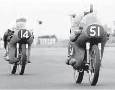  ??  ?? A splendid memory, Arthur. Thanks for sharing it. We found a suitable photo for you; here’s Hailwood racing against Derek Minter