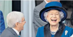  ?? ?? Happy times: Willie Carson shares a joke with the Queen at Ascot last year and (left) at his Minster Stud, near Cirenceste­r, dreaming of a fifth Derby winner with the next generation