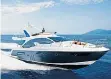  ??  ?? City-based Fraser Yacht Sales showed the Italian-made Azimut 50 that goes for $1.8 million and can reportedly go 30 knots.