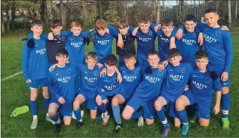  ?? ?? The Ballinamal­lard U14 squad that saw off St. Patrick’s in the NIBFA Cup.