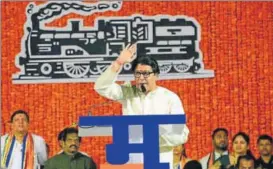  ?? RISHIKESH CHOUDHARY/HT FILE ?? The MNS is in bad shape as its tally in the civic polls dipped to 7 corporator­s from 28, while the number of legislator­s in the state assembly has been reduced to 1 from 13 in 2009.