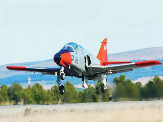  ?? EJÉRCITO DEL AIRE ?? Uno de los aviones C-101 del Ejército del Aire