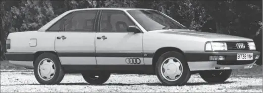  ??  ?? Audi 100 was one of the first cars to be marketed on its aerodynami­c prowess.