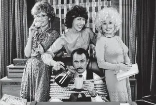  ?? / TCM ?? “Nine to Five” with Dolly Parton, left, is among the TCM movies tonight showcasing country music stars. Jane Fonda, from left, Lily Tomlin and Dabney Coleman also star.