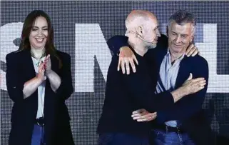  ?? ?? JUNTOS. María Eugenia Vidal y Rodríguez Larreta, dos posible candidatos en la coalición de Macri.