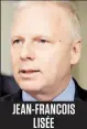  ??  ?? Jean-françois Lisée Chef du PQ