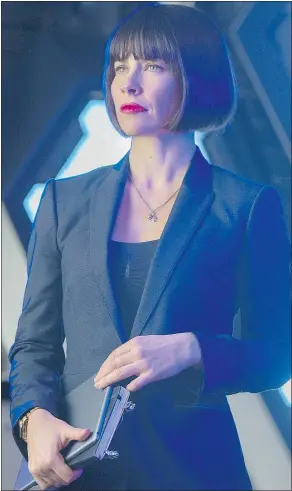  ??  ?? Evangeline Lilly stars as Hope Van Dyne in Marvel’s Ant-Man, which concludes (spoiler alert!), with Lilly’s own intention to assume her superhero identity.