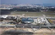  ?? Reuters ?? Changi Airport’s Project Jewel under constructi­on in ■ Singapore. The airline industry aims to halve CO2 emissions.