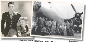  ?? Courtesy photo ?? John and Helen Martin’s wedding day photo - July 1943. Navigator John Martin at left with his B-29 Superfortr­ess crewmen.
Courtesy photo