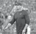  ?? JUNFU HAN/DETROIT FREE PRESS ?? Lions coach Dan Campbell watches the NFC championsh­ip game vs. the San Francisco 49ers on Jan. 28 at Levi’s Stadium in Santa Clara, Calif.