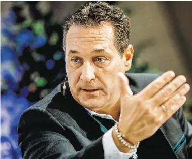  ?? BILD: SN/ROBERT RATZER ?? Heinz-Christian Strache rechnet mit klaren Stimmenzuw­ächsen seiner Partei.