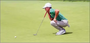  ?? Photo by Ernest A. Brown ?? Attleboro resident and Notre Dame golfer Davis Chatfield was pleased with his performanc­e at the Northeast Amateur until the final five holes of Saturday’s final round. Chatfield finished 15th.