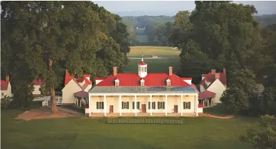  ?? Cameron Davidson/Virginia Tourism Corporatio­n/TNS ?? ■ Mount Vernon, home of George and Martha Washington, is one of America’s most visited houses.