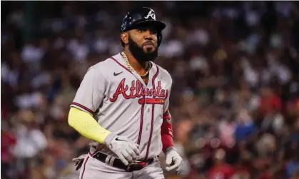  ?? Photograph: David Butler II/USA Today Sports ?? Marcell Ozuna is in his third season in Atlanta. He is in the second year of a $65m, four-year contract.