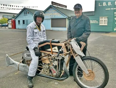  ??  ?? Leftt: Cotton-earl JAP 498cc is a particular­ly outlandish example of the many classic machines kept at Brooklands