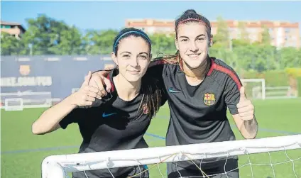  ?? FOTO: FC BARCELONA ?? Aitana Bonmatí y Patri Guijarro aspiran a levantar el título con el Barça