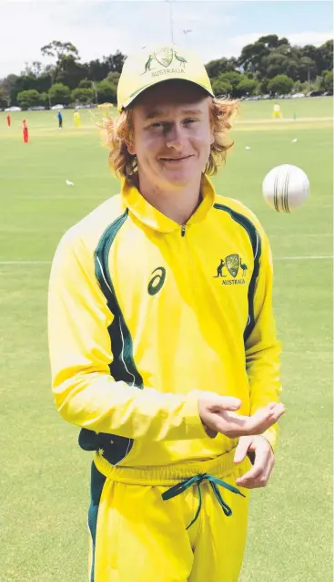  ??  ?? WORLD AT HIS FEET: Star South Australia legspinner Lloyd Pope, who learnt the art in the Far North, dominated the U19 nationals to earn a call-up to the ICC Under-19 World Cup. Picture: CAMPBELL BRODIE