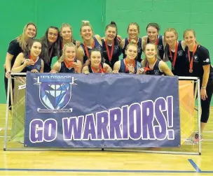  ??  ?? Charnwood Rutland Warriors’ U16 squad and coaches celebrate third place in the national championsh­ips - the best ever finish for a Midlands team.