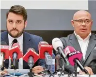  ?? APA ?? Obmann Götschober (links) will Verantwort­ung übernehmen, Anwalt Tomanek (rechts) sieht bisher keine Form der „Betätigung“