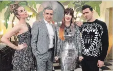  ?? THE CANADIAN PRESS ?? “Schitt’s Creek” stars Annie Murphy, left, Eugene Levy, Catherine O’Hara and Daniel Levy, who says “we are by no means quantifyin­g our success by way of American recognitio­n.”