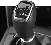  ??  ?? Six-speed manual gearbox offers smooth shifts